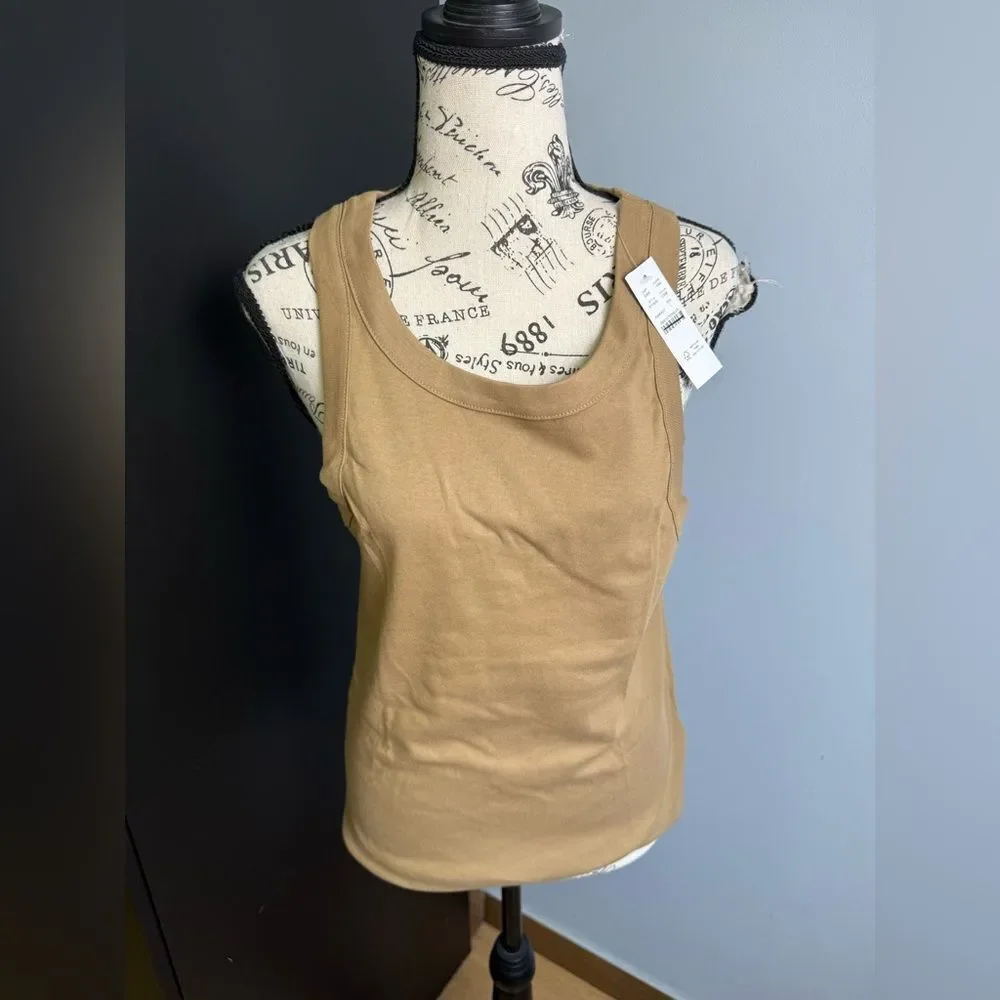 J.Crew Perfect-fit high-neck tank top NWT Size L